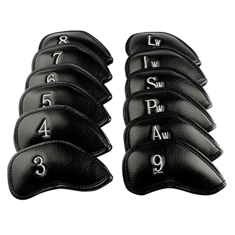 12 Stks/set Draagbare Pu Golf Club Iron Head Covers Protector Golfs Head Cover Set Golfen Accessoires