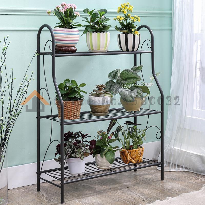 Ground Flower Shelf, Wrought Iron Multilayer Sitting Room Balcony Flowerpot Frame Hanging More Than Other Meat Cosmetic: Default Title