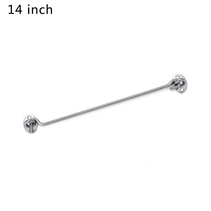 Cabin Hook Eye Door Latch ate Door Swivel Window Latch Holder Stainless Steel Cabin Shed Gate Door Latch Silent Holder Silver: 7