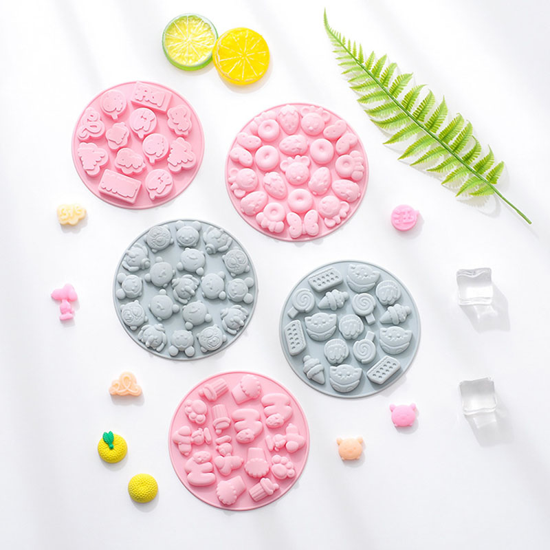 Gjør-det-selv myk godteriform mini silikon sjokolade isbrett epoksyform kjeks bakeverktøy