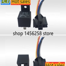 1 stück Wasserdicht Automobil Relais 12v 5pin 40a Auto Relais 12v 4pin Mit Schwarz Rot Kupfer Terminal Auto relais Mit Relais So