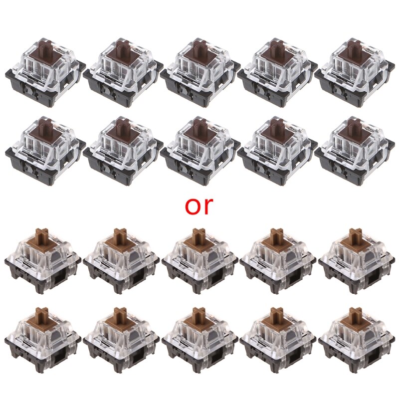 10Pcs 3 Pin KeyCaps Brown Mechanical Keyboard Switch for cherry MX Keyboard