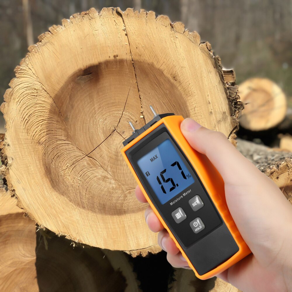 Handheld Mini Vochtmeter Digitale Lcd Hout Damp Meter Hout Vocht Detector Vochtigheid Tester Voor Sheetrock Mortel Beton