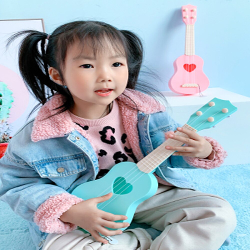 Ukulélé 41 Cm Pour Enfants – Guitare Jouet Orange Avec 4 Cordes Réglables, Léger Et Éducatif, Idéal Pour Débutants Dès 12 Mois