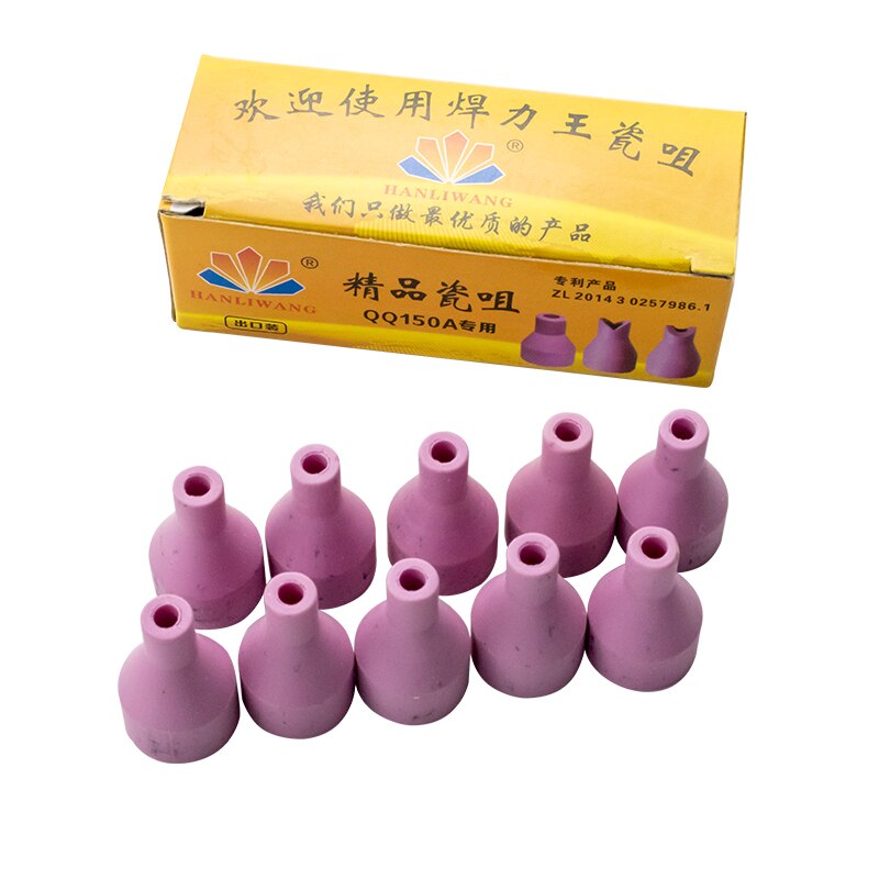 QQ150A Argon Tig Welding Torch Accessories Thickened Porcelain Nozzle Ceramic Alumina Nozzle Cups 6*30mm 9*30mm Rework Nozzle