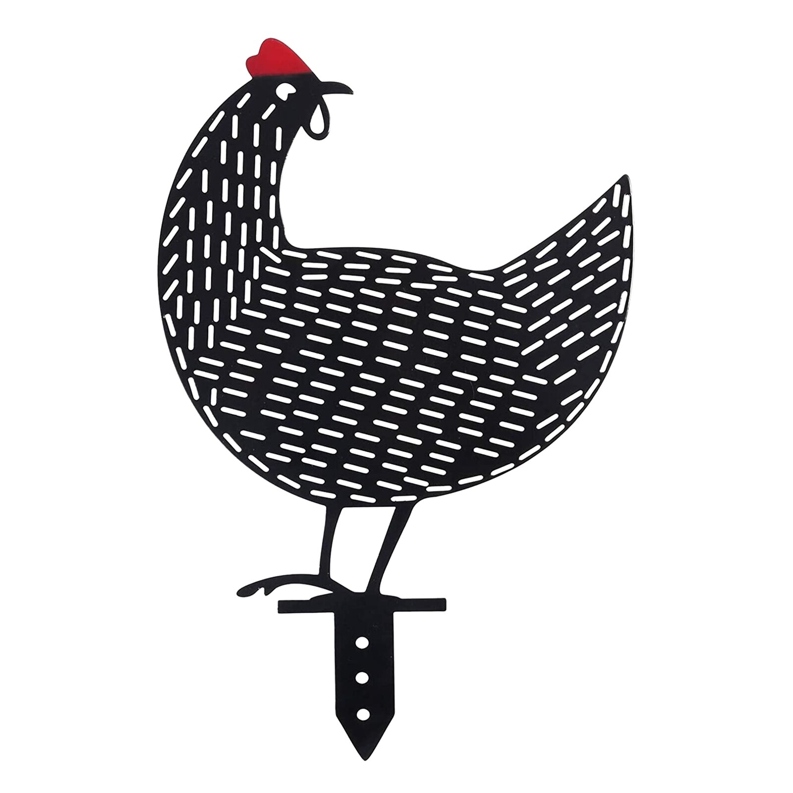 Chicken Yard Art Metal Chicken Home Decoration Backyard Lawn Garden Stakes Farm Rooster Cockerel Steel Chicken Weathervane: 09