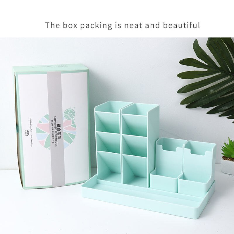 Large Capacity Desk Pen Holder Pencil Storage Box Desktop Organizer Stand Case School Office Stationery