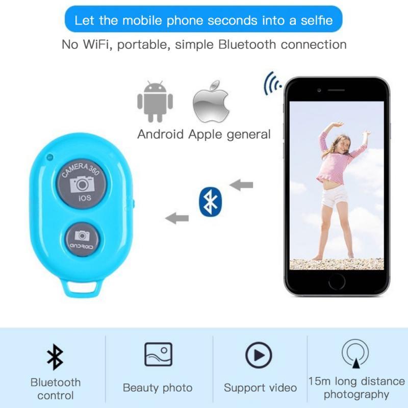 Bluetooth-compatible Selfie Controller Wireless Remote Control Button Self-timer Camera Stick