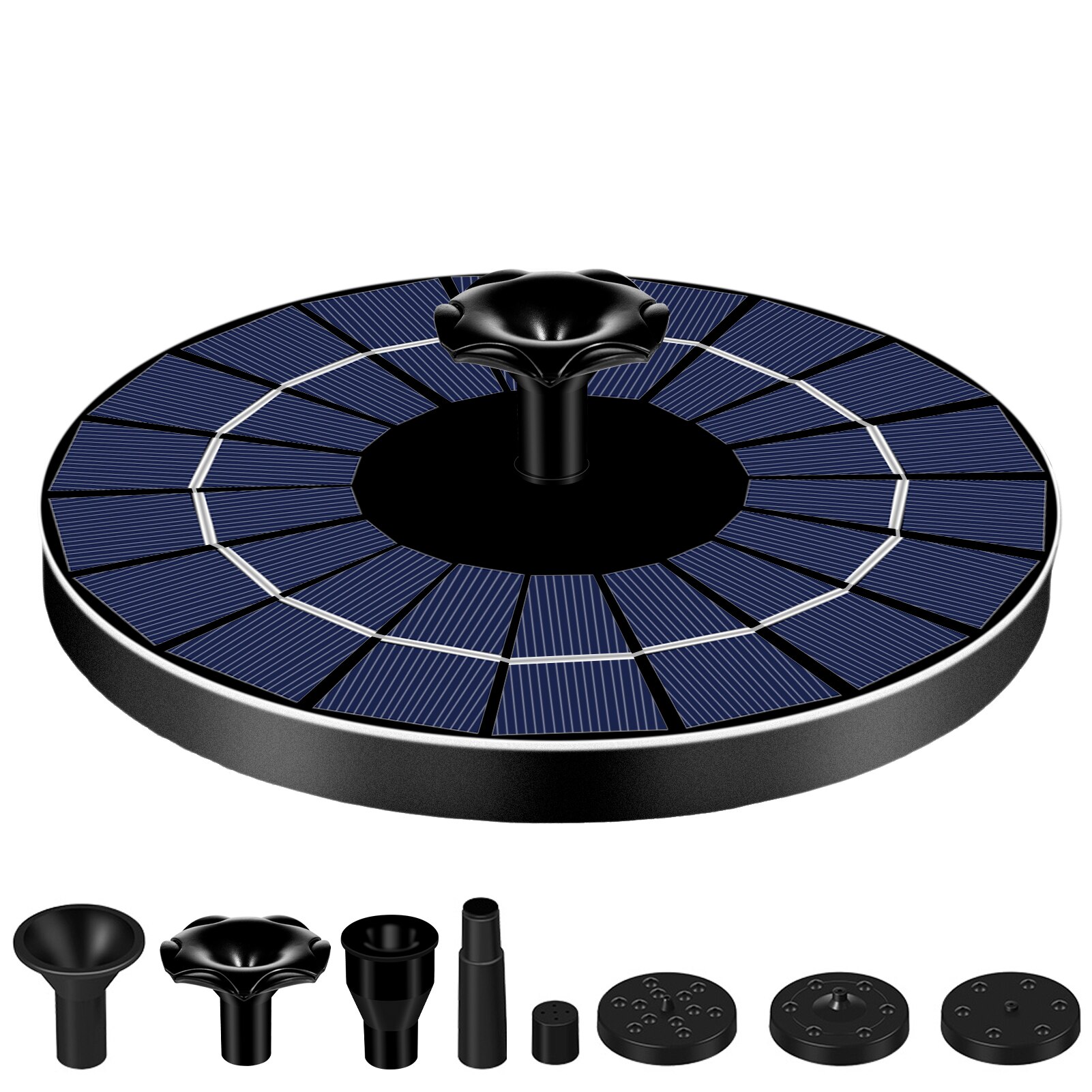 3.7V-10V /1.2W-3.5W Solar Fountain Floating Fountain Swimming Pool Water Pump Solar Panel LED Colorful Lights Shower Fountain: as shows  9V3.5W