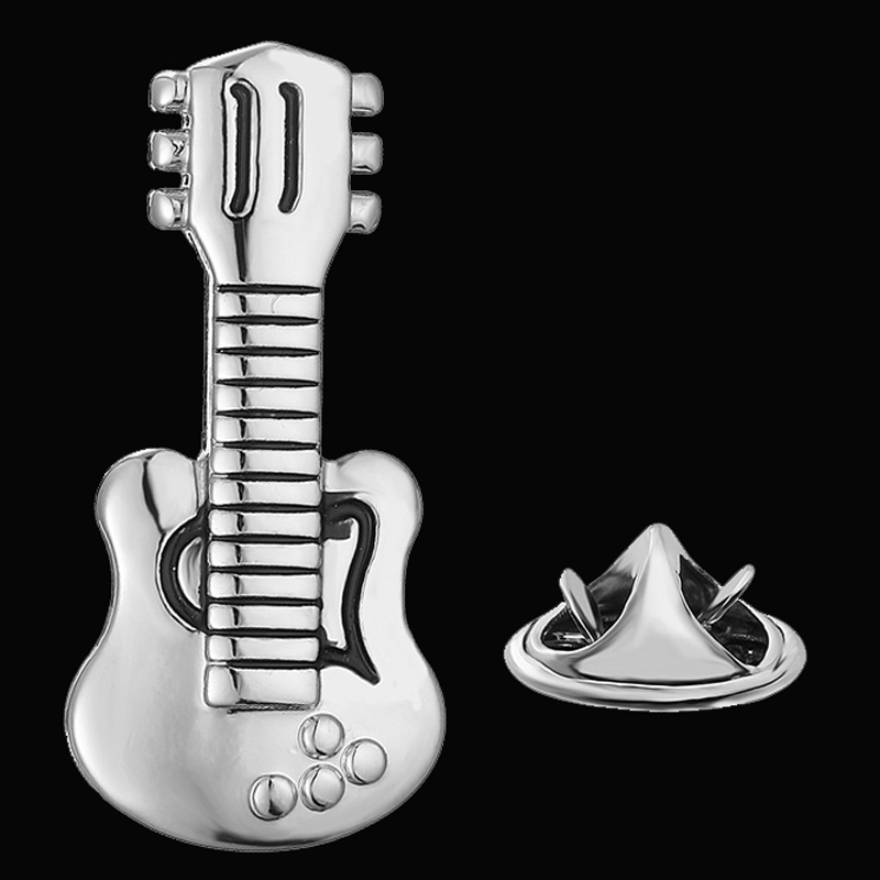 Klassisk Broche Musikk - Gitar, Piano, Tromme - Slipsnål Til Hatt, Skjerf, Skjorter: Gullfarge