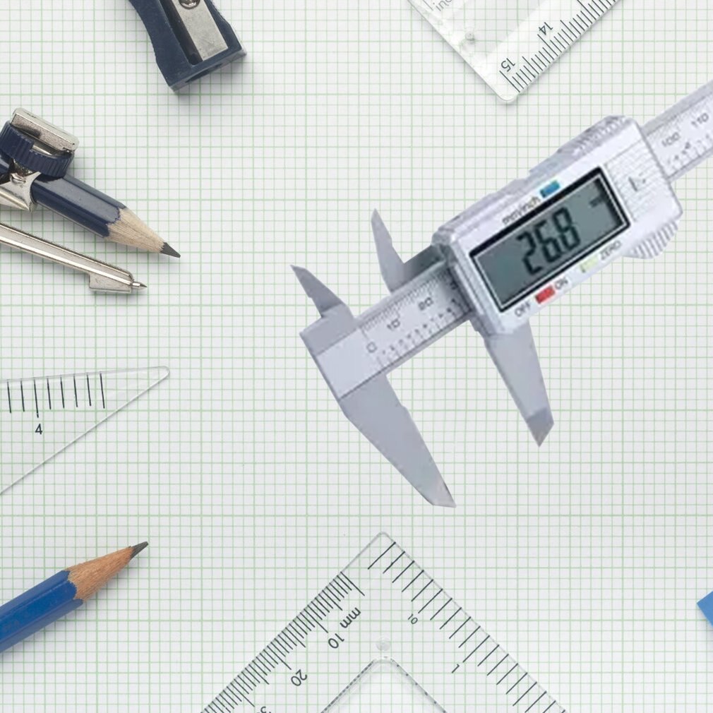 Elektronisk digitalt display vernier caliper 0-150mm plast digitalt display caliper måleværktøj indre diameter