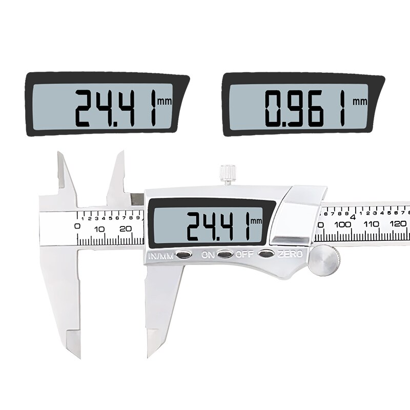Electronic Digital Caliper Inch/Metric Conversion 0-150/200/300mm Stainless Steel LCD Screen Extreme Accuracy Measuring Tool