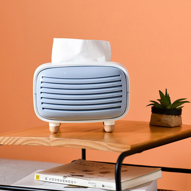 Nordic Wood Tissue Storage Box Paper Towel Dispenser With Bamboo Charcoal Bag Home Storage Decoration Kitchen Bathroom Tool