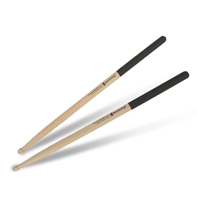 1 Paar Professionele Drum Sticks 5A Maple Hout Antislip Kleurrijke Handvat Drumsticks Percussie Muziekinstrumenten Voor Beginners: Black