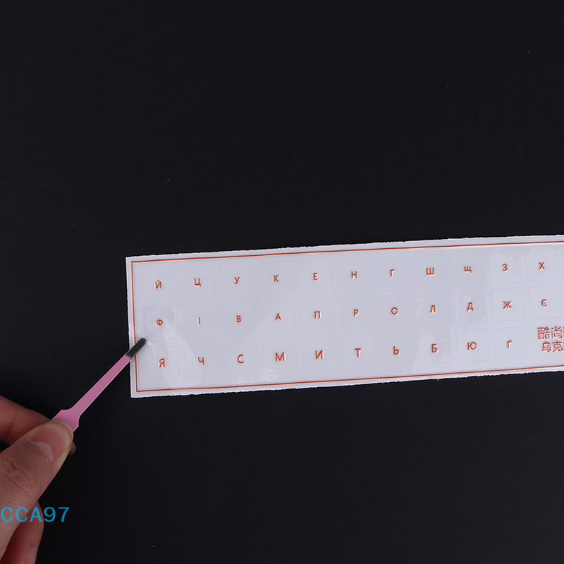 【A】Ukrainian Tear-Off Film Keyboard Sticker With Tweezers Desktop Laptop Key Sticker Single Film Universal Transparent Sticker