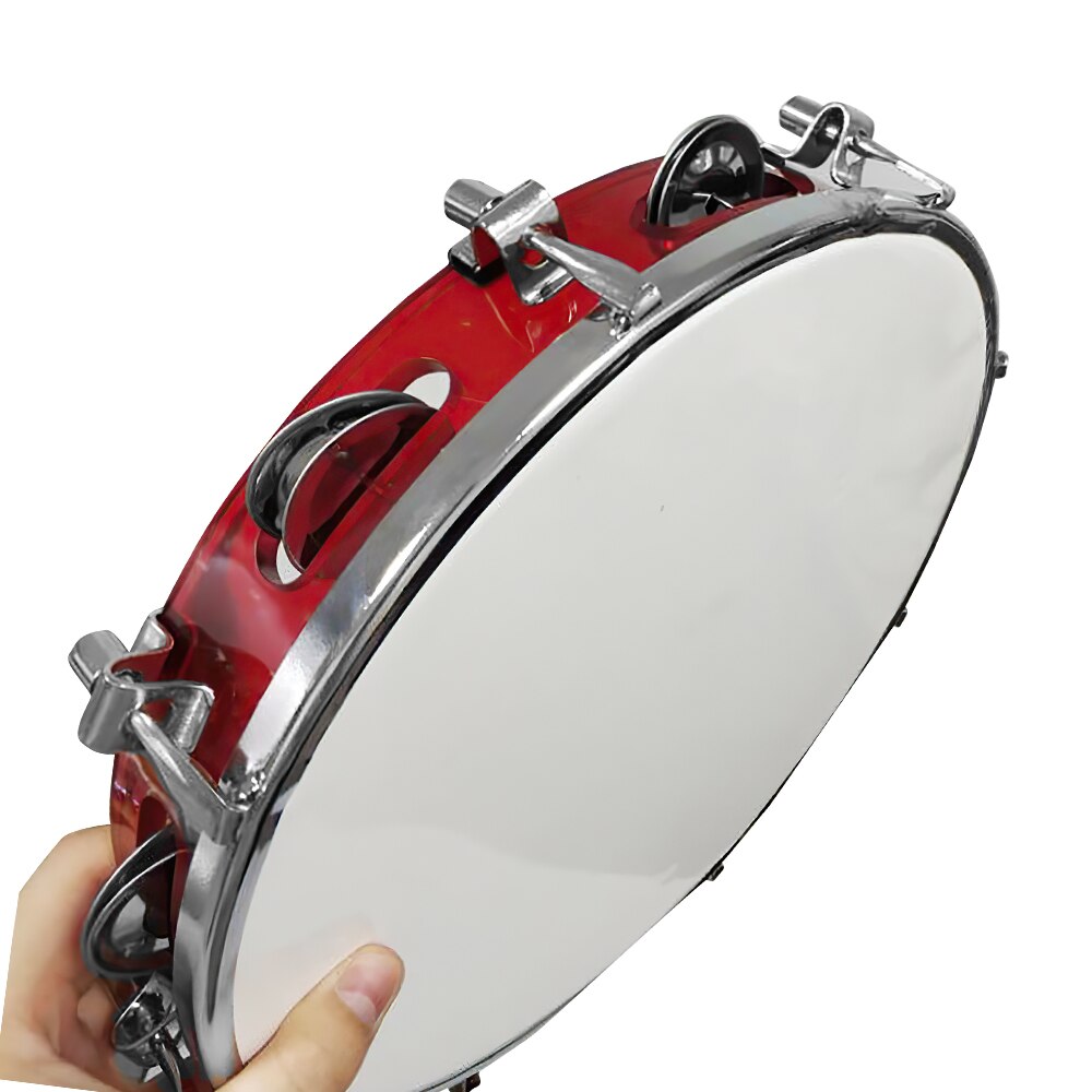 10 Inch Handheld Tamboerijn Dubbele Rij Tamboerijn Drum Set Self-Tuning Slaginstrument Musical Educatief Speelgoed Instrument