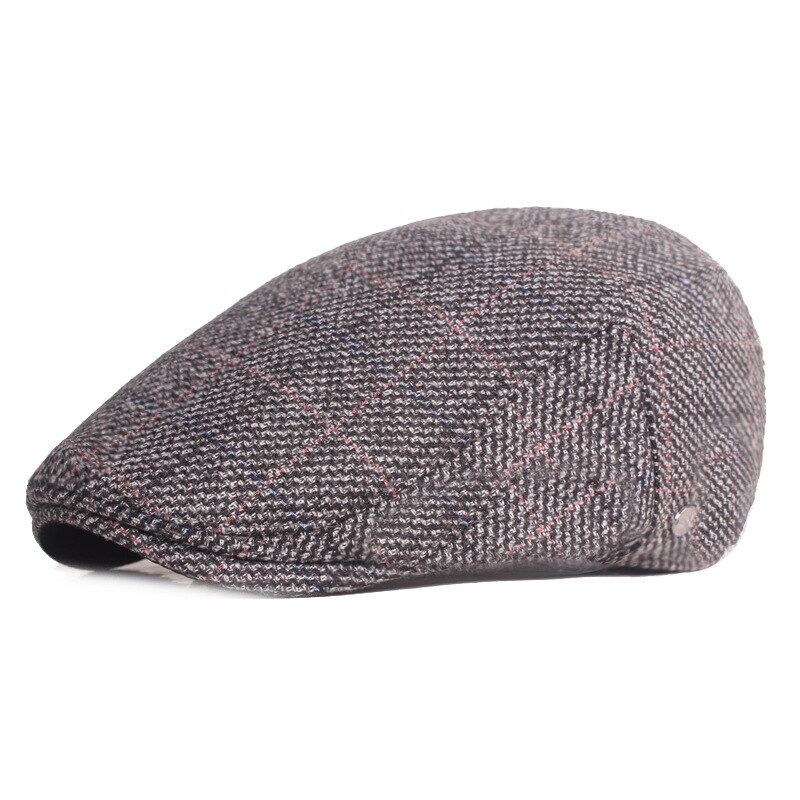 Moda berretto piatto uomo berretti cappelli per donna edera berretto piatto cappello da strillone cappello da suola tutto'aperto testa invernale visiere retrò cappelli Casquette Boina: grigio
