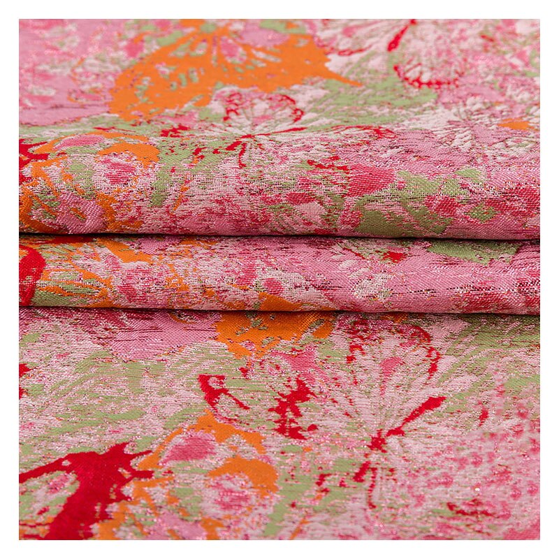 Let luksustøj stof jacquard satin stoffer symaterialer til kimono eller hjemmetekstil sengetøj og satinkjoler