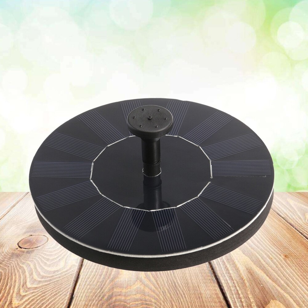 2.4W Solar Floating Fountain Solar Powered Fountain Pond Decoration Use Floating Fountain(Black)