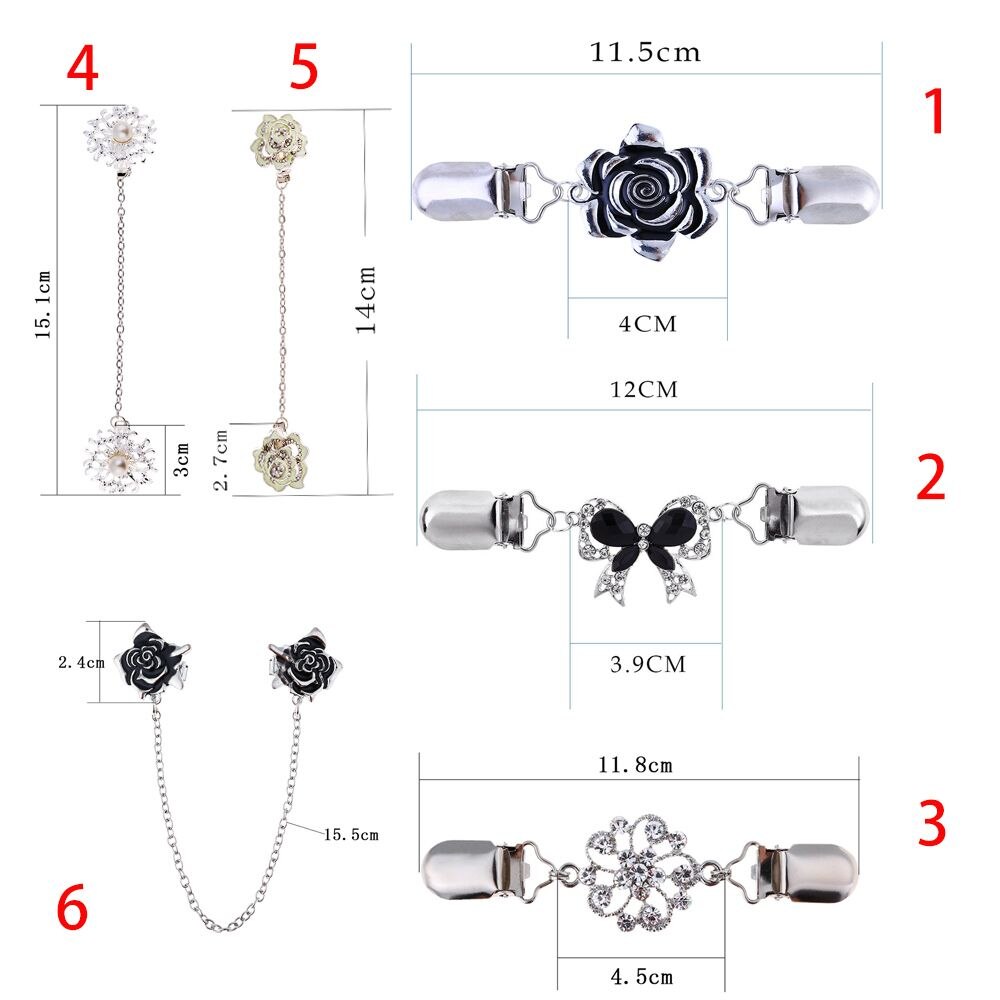 Vest Clip Trui Shawl Clips Keeper Kraag Eend Mond Plated Metalen Clip Houder Garters Accessoires Sieraden