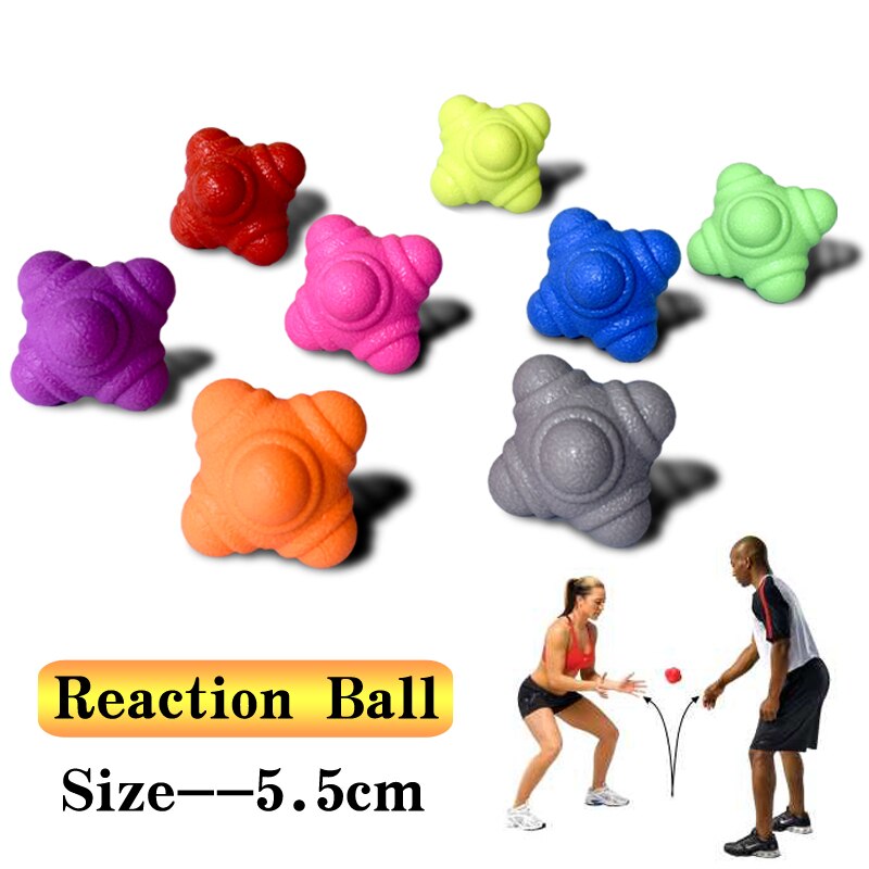 Silicagel Agile Gecoördineerd Reactie Oefening Fitness Training Bal 5.5Cm Zeshoekige Reactie Bal