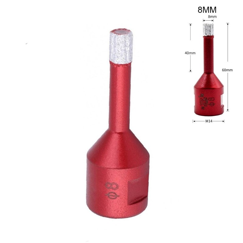 6-75mm M14 Vacuum Brazed Drill Bit High Hardness Less Resistance Hole Saw Cutter for Marble Concrete Ceramic Tile Au11 21