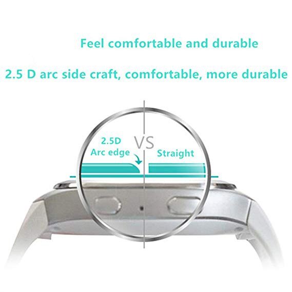 (2- pack) gehard glazen beschermfolie voor de huawei watch  gt2 46mm watch smartwatch schermbeschermer