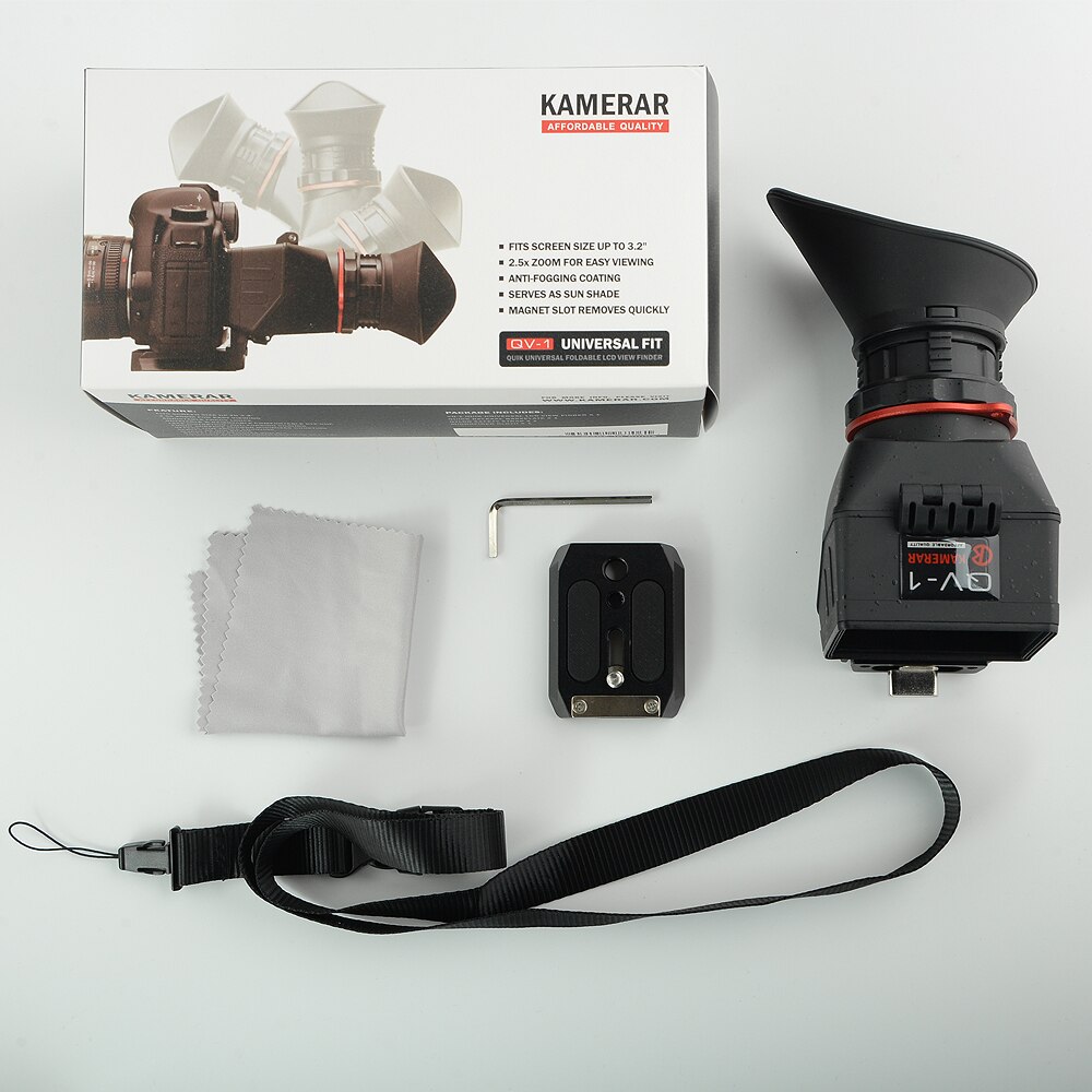 KAMERAR QV-1 LCD Viewfinder For 3"-3.2" CANON Nikon Sony Olympus DSLR Cameras