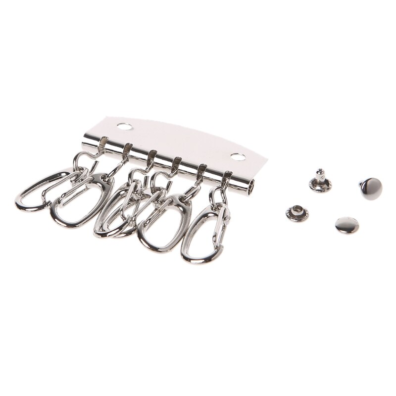 Gør-det-selv hummer låse clips taske nøglering krog nøglering pung pung tilbehør: Sølv