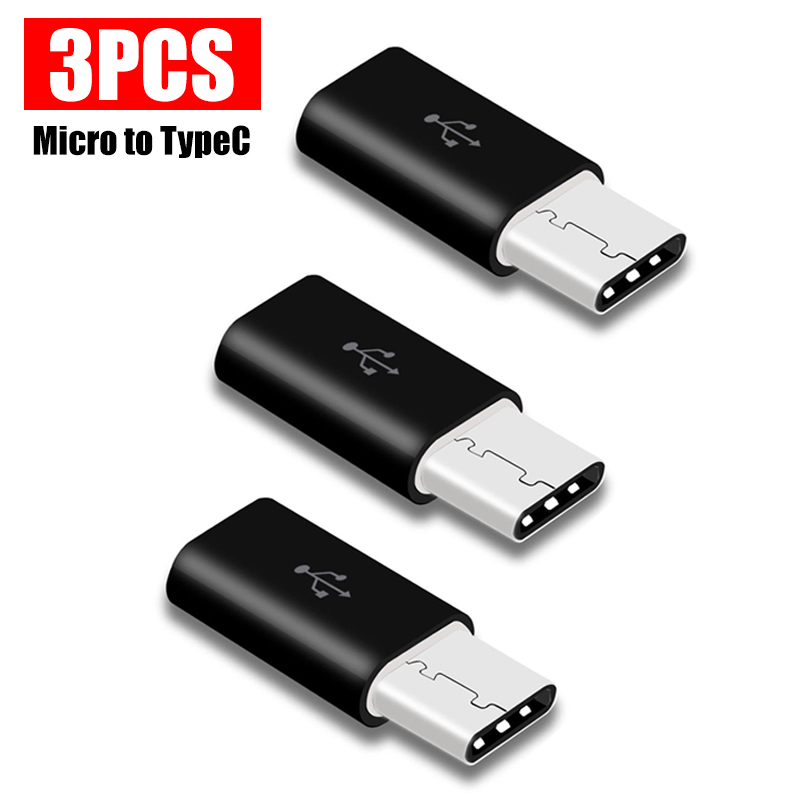 USB Typ C auf Mikro-USB-Adapter für Telefon, Tablette, Android, Ladegerät, Datenkabel-Adapter, Mikro-USB-Buchse auf Typ C-Stecker, OTG-Konverter: Silber