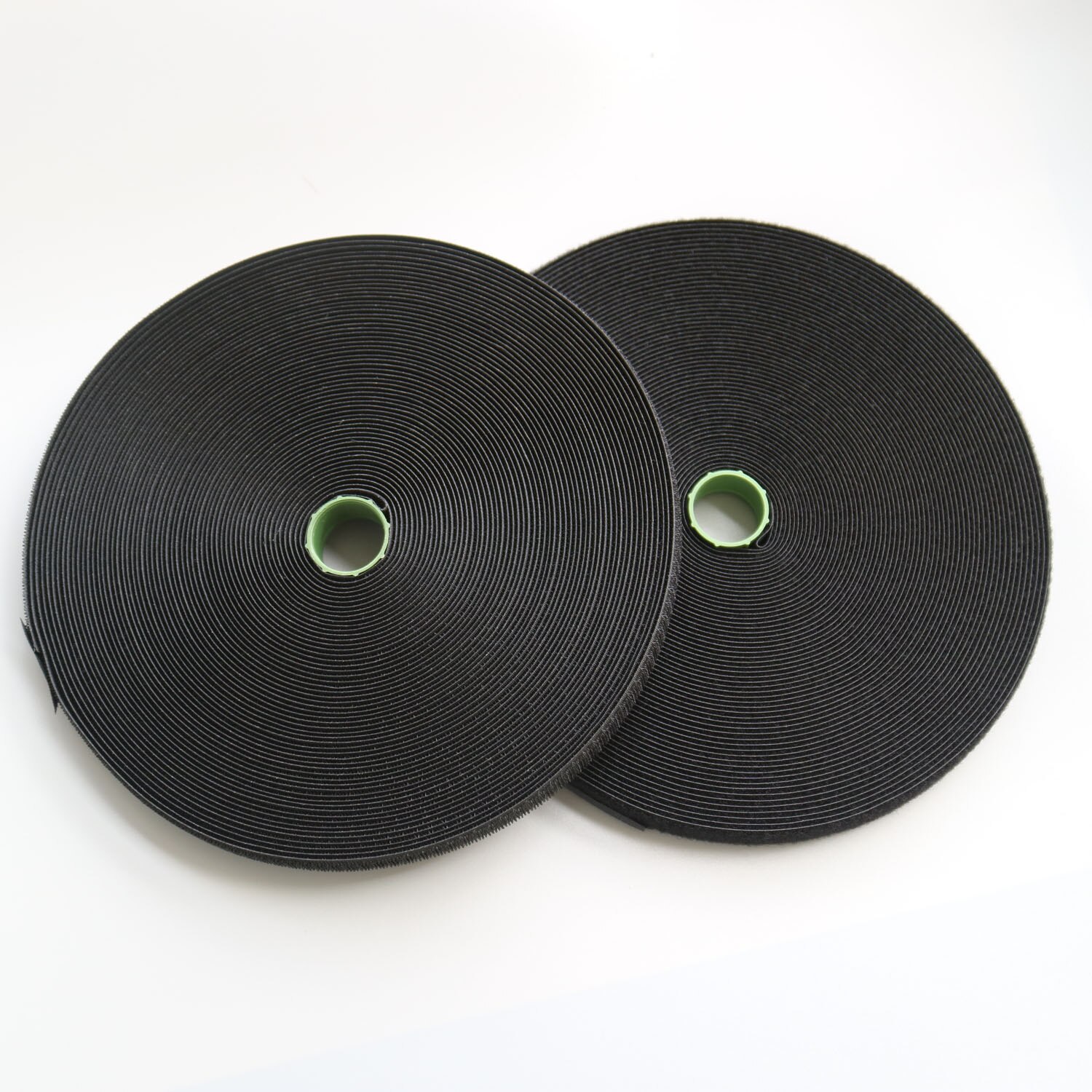 2Rolls/Set 2Cm * 25Meter Naai Op Klittenband Bevestiging Tape Voor Kleding Wit Of zwart Haak Lus Stof Fastener: black 2cm x 25meter