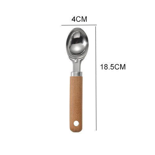 Stainless Steel Kitchen Gadget Set with Wood Handle Multifunctional Kitchen Tools Peeler Can Opener Whisk Garlic Press Cutter: H