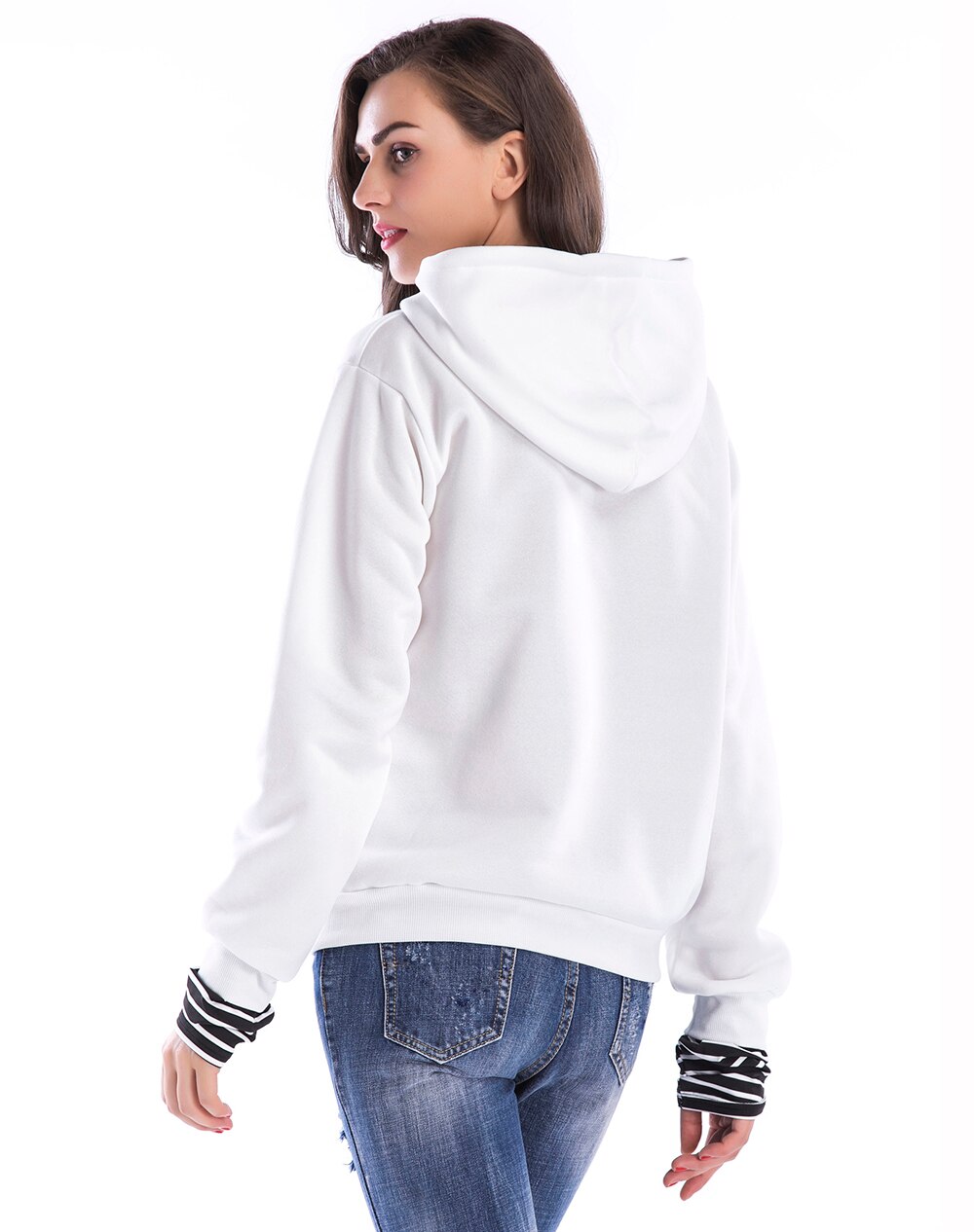 Womens Long Sleeve Fuzzy Fleece Pullover Jacket Outwear Sweatshirt Tops Coat with Pocket