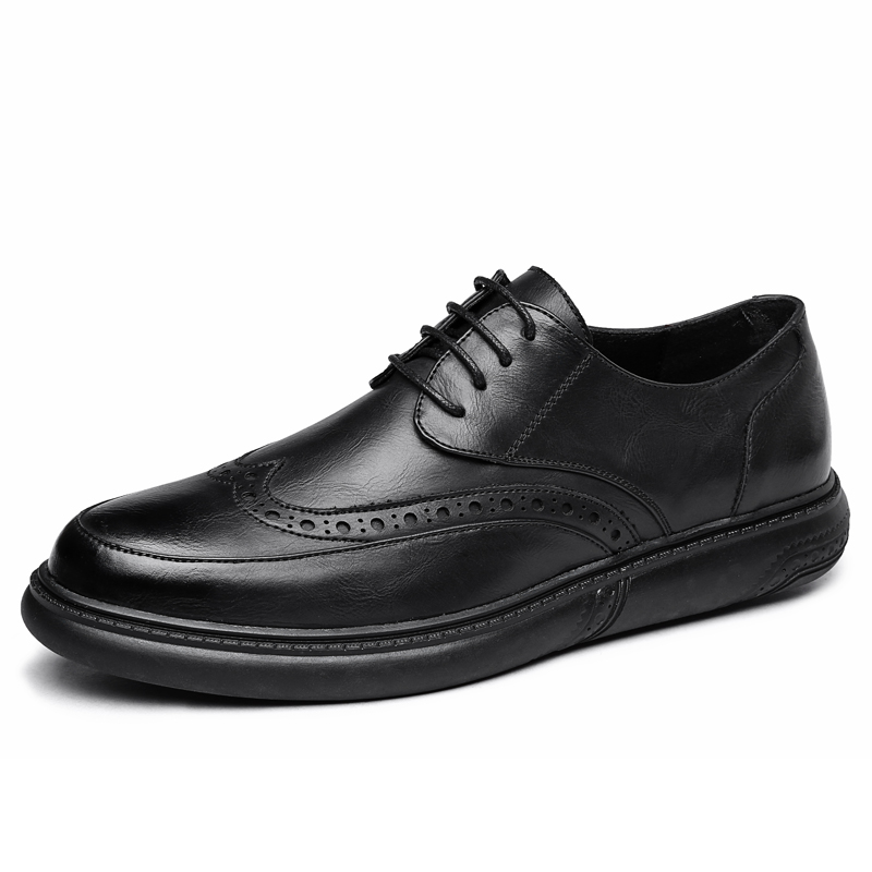Brogues Shoes Men Men's Classic Retro Genuine Leather Brogue Shoes Mens Lace-Up Dress Business Office Flats Men Wedding Party Oxfords EU SIZE38-48 Men Formal Shoes