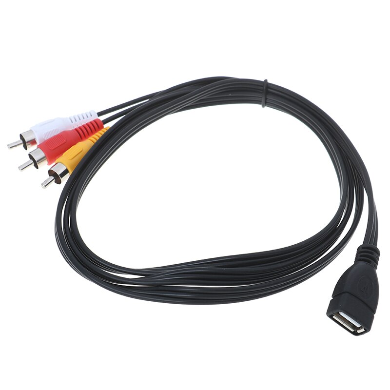 5 feet/1.5m USB 2.0 Female to 3 RCA Male Video A/V Practical for Camcorder Adapter Great for AV equipment