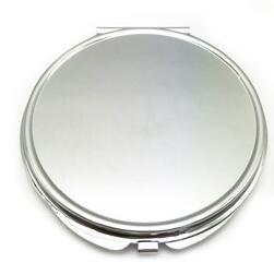 1 pcs 60 MM Blank Compacte Spiegel DIY Draagbare Metal cosmetische spiegel Zilver: Round