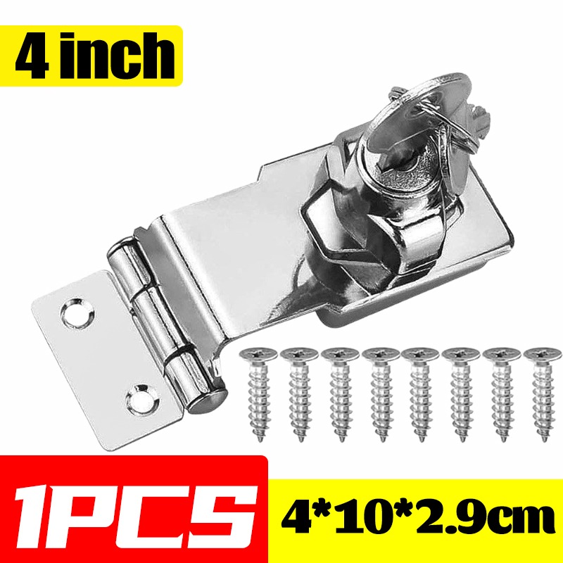 Locking Hasp Staple Keyed Hasp Locks Office Security Buckle Shed Cabinet Door Security Locker Drawer Latches Cupboard Padlock: Blue