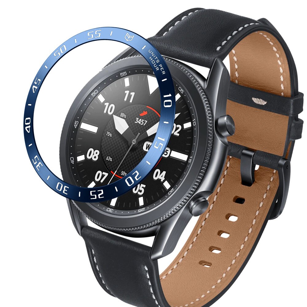 Galaxy watch 3 bezel ring 45mm 41mm for samsung galaxy watch 41mm 45mm bezel loop rustfritt stål deksel støtfanger anti riper: Bule b / Galakse klokke 3 41mm