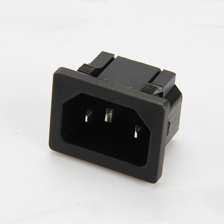1Pcs 3 Pin Male Safe Power Socket Copper Inlet Connector Plug 10A 250V AC Computer Apparatus