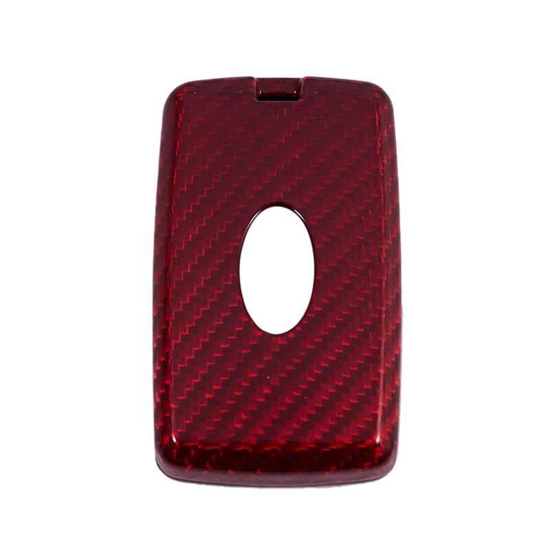 Premium Real Carbon Fiber Red Snap on Case Fit for LAND RANGE ROVER -19 Smart Key Fob Remote