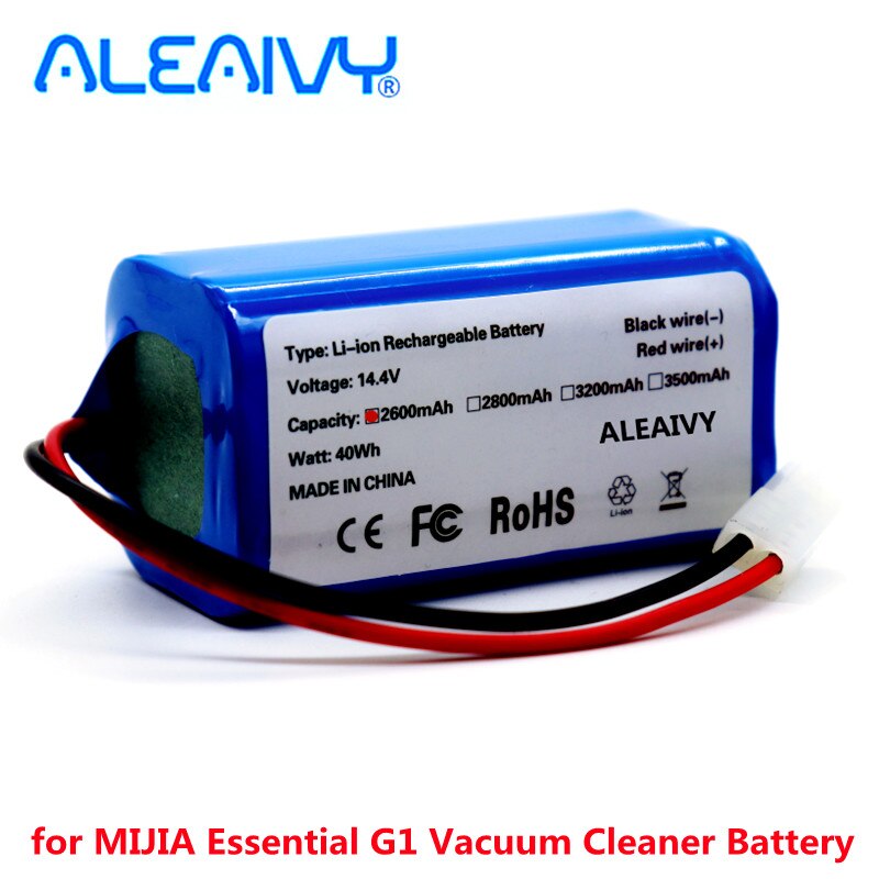 Batería de iones de litio de 14,8 V y 2600mAh para Xiaomi G1 MI, paquete de batería 18650 para Robot aspirador MJSTG1, nueva