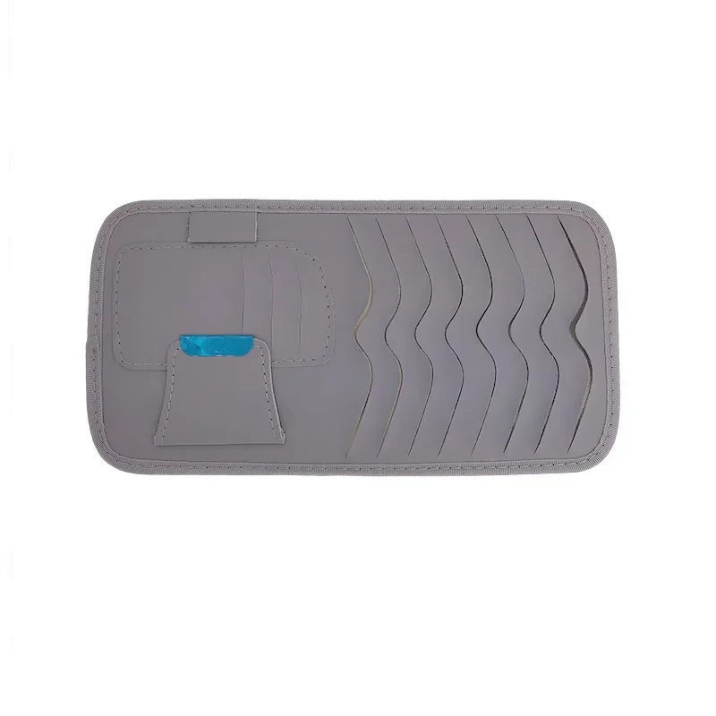 Car DVD Cd Storage Cd Holder Case Bag Disc PU Leather Storage Case Sunglasses Organizer Sun Visor Sunshade Sleeve Wallet Clips: light green