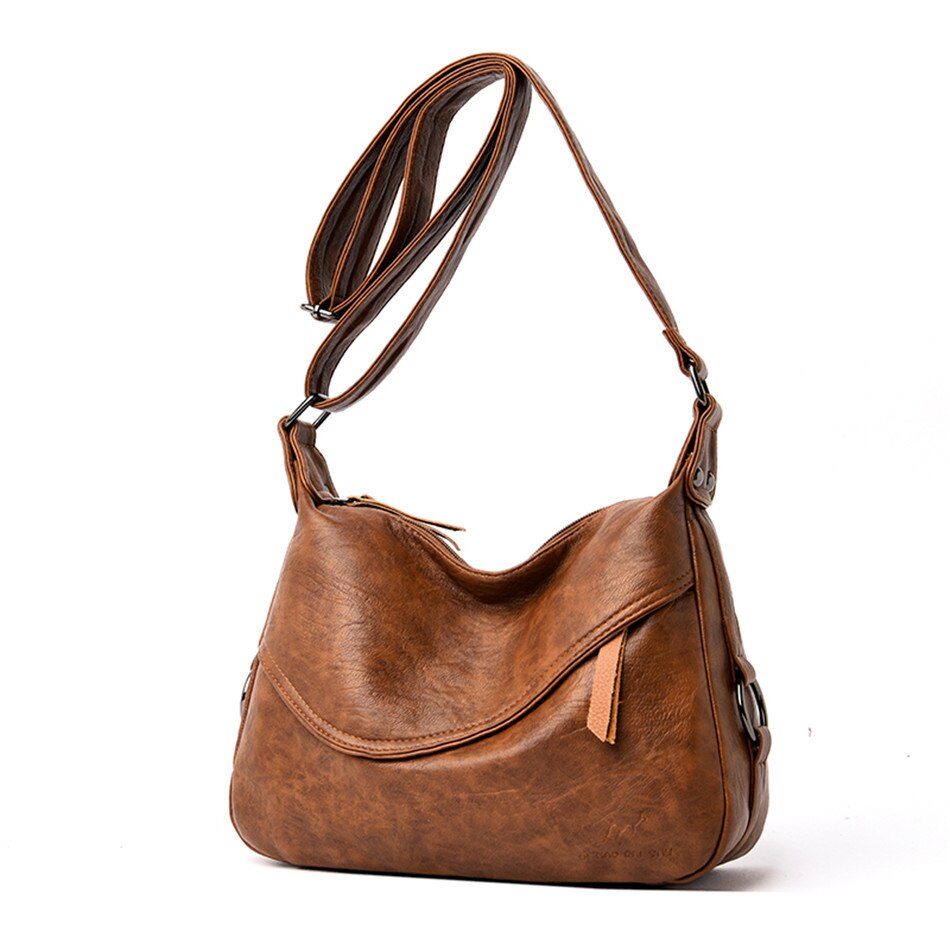 Bolso bandolera de lujo para mujer, bolsos de para mujer, bandolera pequeña para mujer, bandolera de cuero, bolsos de mano para mujer: Retro Brown