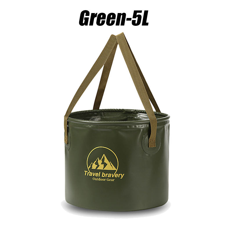 Large Capacity Collapsible Water Bucket Portable Foldable with Carry Handle Essential Camping Gear for Water Storage Transport: black