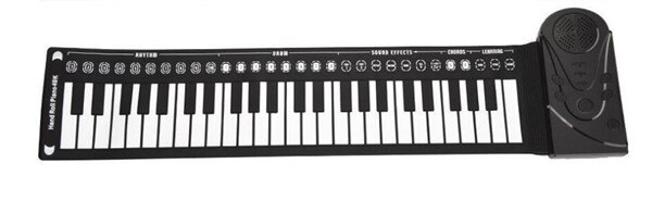 Worlde Easykey.49 Portable Electronic MIDI Keyboard Mini 49-Key USB MIDI Children Controller Electronic Piano: Black