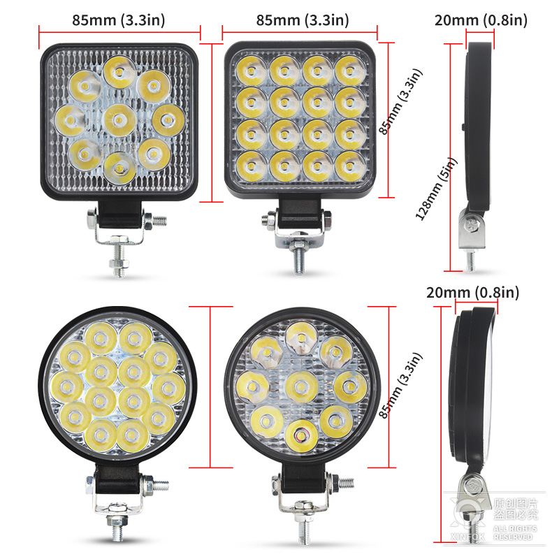 Auto Led Verlichting Superbright Spots 48 Watt Dc 12/ 24 Volt 6500K Wit Spot Voor Fso Universele truck Auto Lampen