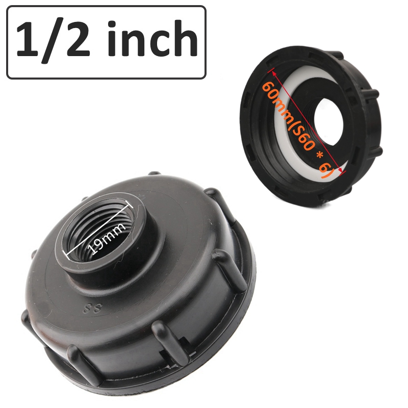 IBC Tank Adapter 3/4” Female Thread Valve Accessories Fittings Home Garden Irrigation Connector Switch Tools: WHITE