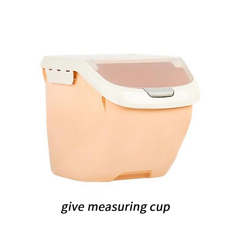 lazy life Plastic 6/10/15Kg Rice Grain Storage Box Automatic flip Sealed Moisture-proof Storage Container Mildew Anti-Oxidation: Orange M