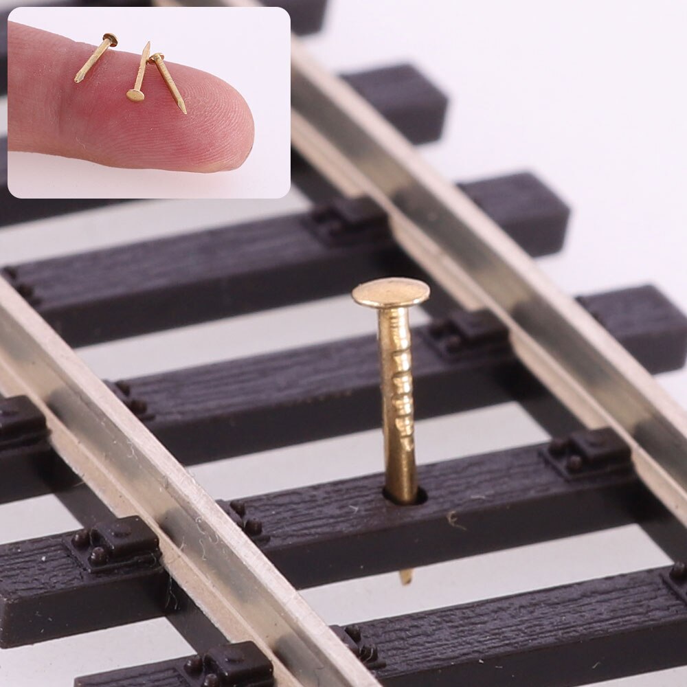 Ho Scale 1:87 Railway Train Track Nail Model Metal Snag Fixing nails Railroad Accessories DIY Model Making Kits 30pcs/lot