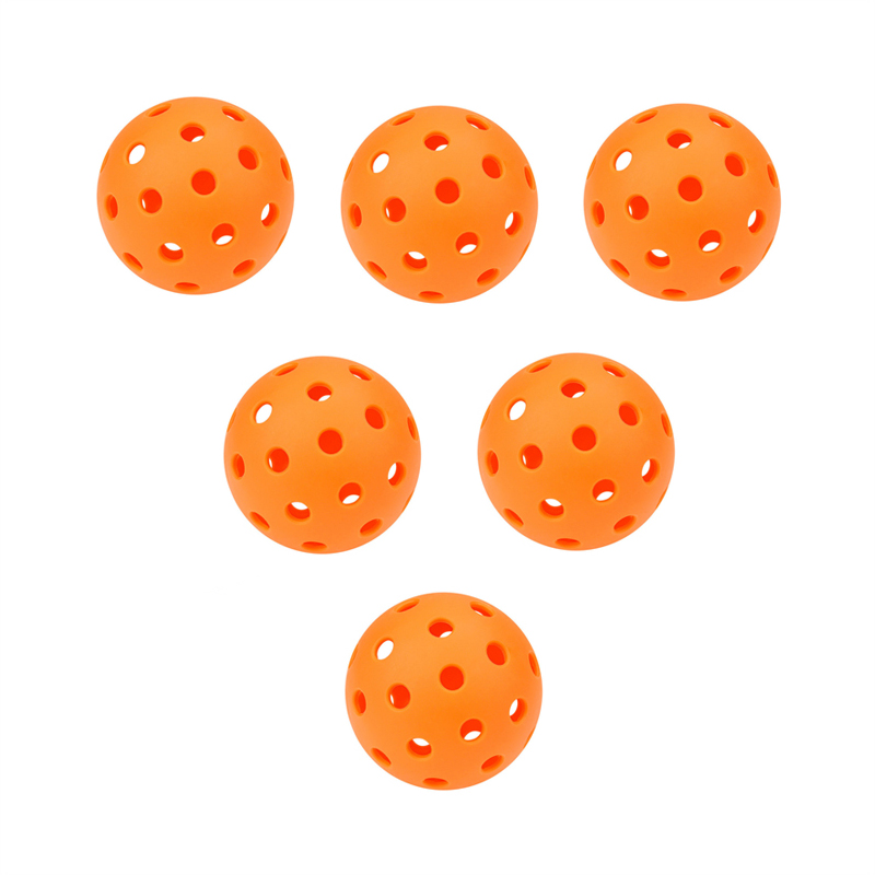 6 uds Pickleball 40 agujeros 74mm pelotas de Pickleball coloridas para exteriores pelota de paleta de entrenamiento y competición duradera para práctica de competición: Amarillo claro